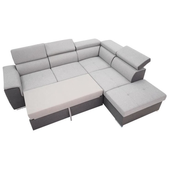 Canapé d'angle convertible panoramique 5 places DAYTONA - Tissu Malmo