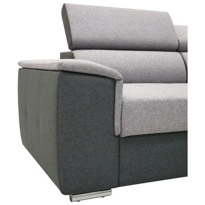 Canapé d'angle convertible panoramique 5 places DAYTONA - Tissu Malmo