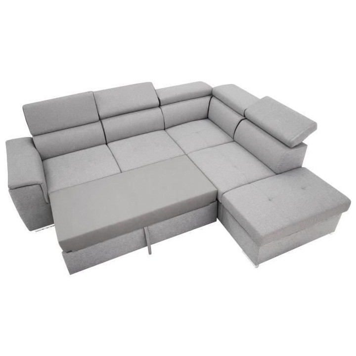 Canapé d'angle convertible panoramique 5 places DAYTONA - Tissu Malmo