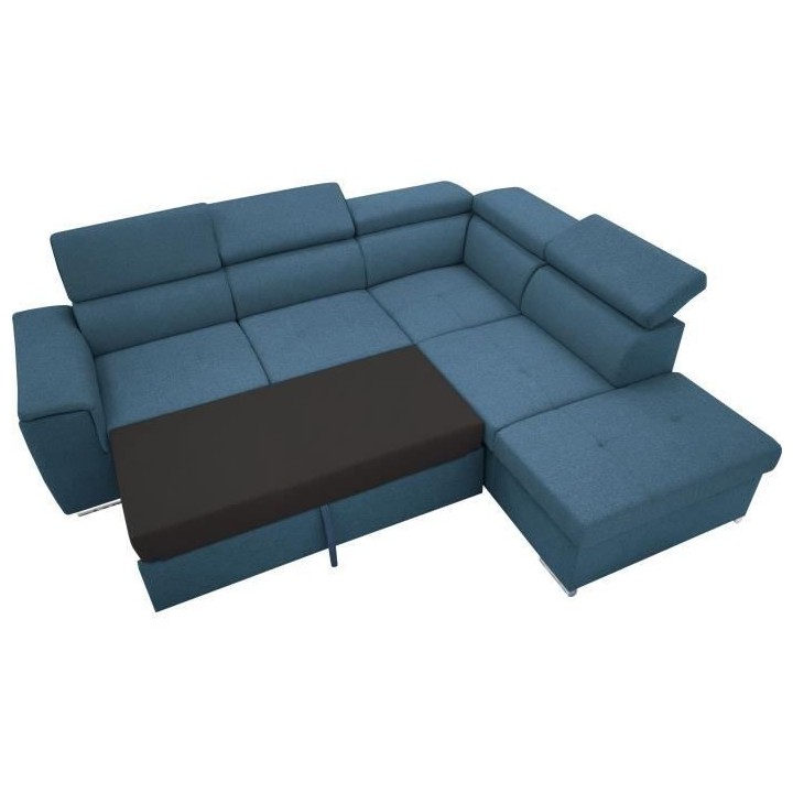 Canapé d'angle convertible panoramique 5 places DAYTONA - Tissu Malmo