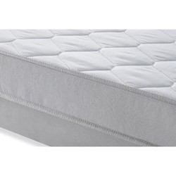 DEKO DREAM AIRFLEX Ensemble Matelas 160x200 cm + Sommier - Mousse - 5 zones - 15 cm - Ferme