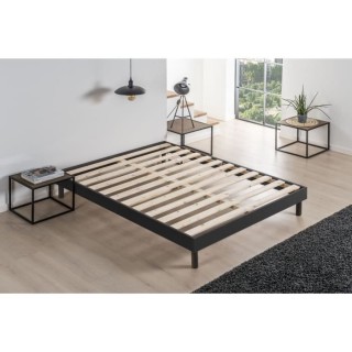 DEKO DREAM Sommier EASYKIT 160x200 cm - 12 lattes - Pieds hetre - Enca