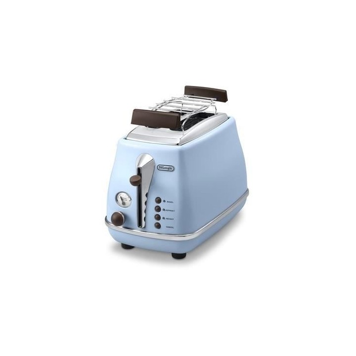 DELONGHI CTOV 2103.AZ Grille Pain Icona Vintage - Bleu et Marron