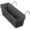 DEROMA Kit jardiniere Like anthracite avec réserve d'eau - Coloris gris anthracite - 49x28cm