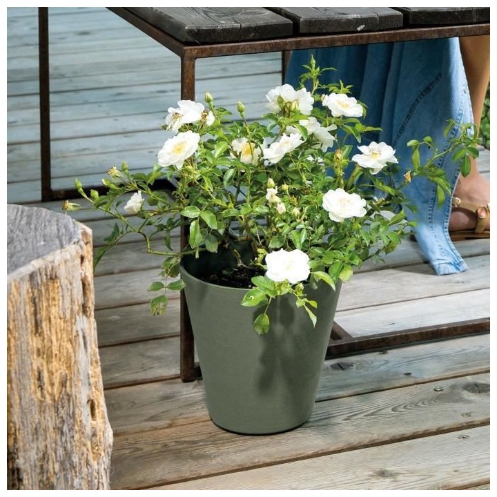 DEROMA Pot de fleurs Save R verde a réserve d'eau - Coloris vert - 30