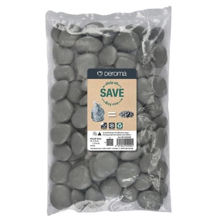 DEROMA Sachet de galet de surfacage Save R Grigio - Gris