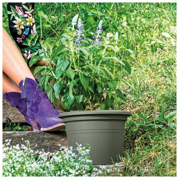 DEROMA Pot de fleurs rond Day R Verde - 35 cm