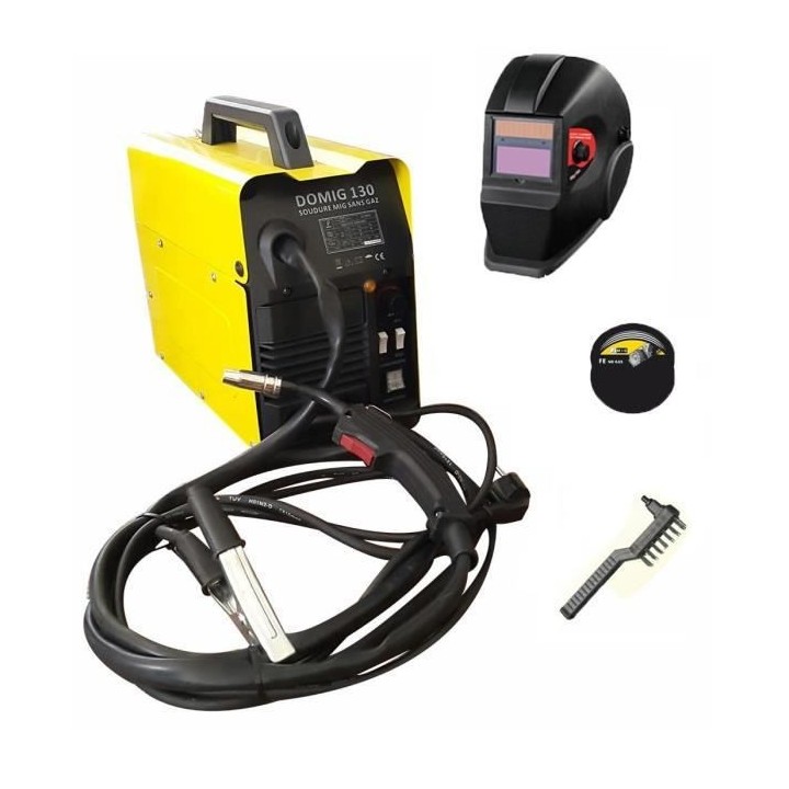 DOMAC Poste soudure Mig No Gaz avec bobine et cagoule LCD