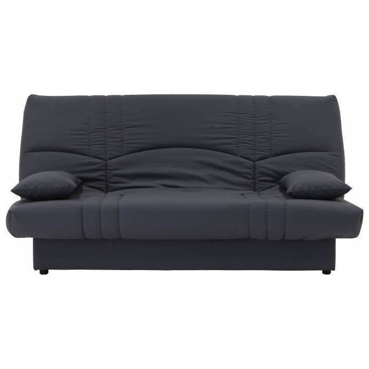 Banquette clic clac 3 places - Tissu gris anthracite - L 190 x P 92 cm