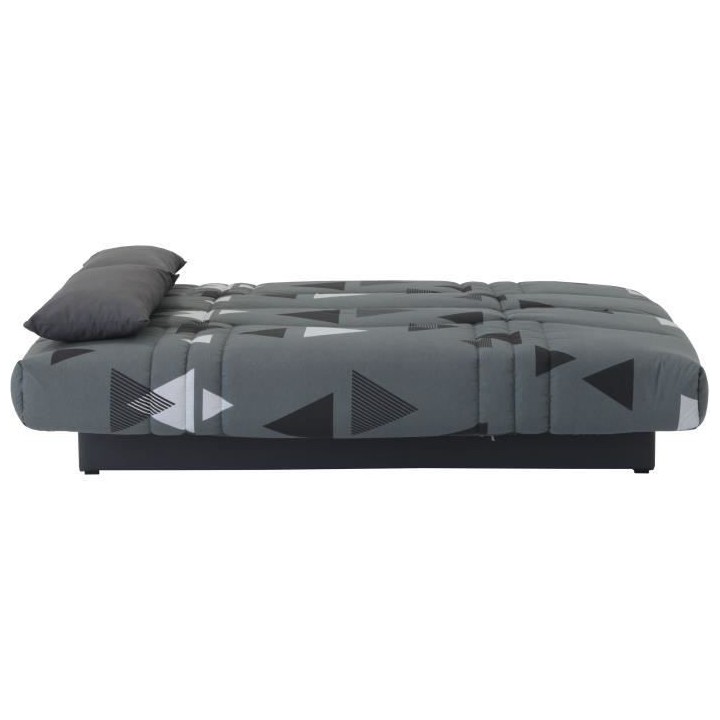 Banquette clic clac 3 places - tissu Bikini gris - Style contemporain