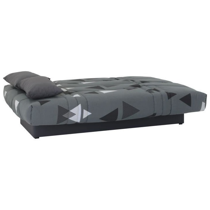 Banquette clic clac 3 places - tissu Bikini gris - Style contemporain