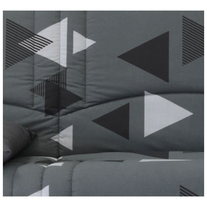 Banquette clic clac 3 places - tissu Bikini gris - Style contemporain