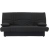 Banquette clic clac 3 places - Tissu noir - L 190 x P 92 cm - DREAM - Style Contemporain