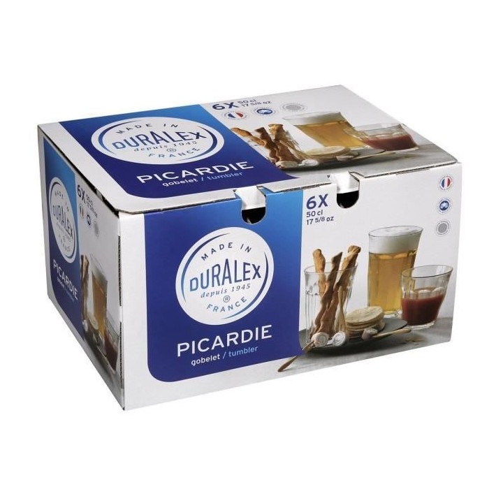 DURALEX - Picardie Transparent - Gobelet FH 50 cl - verre trempé