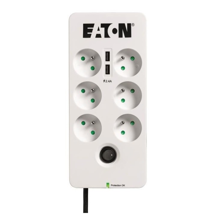 Multiprise/Parafoudre - EATON Protection Box 6 USB FR - PB6UF - 6 pris
