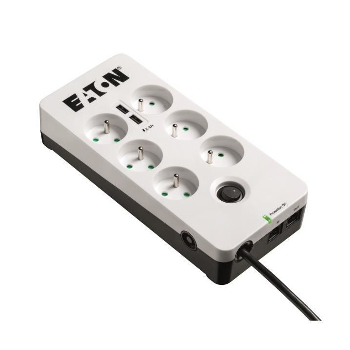 Multiprise/Parafoudre - EATON Protection Box 6 Tel@ USB FR - PB6TUF -