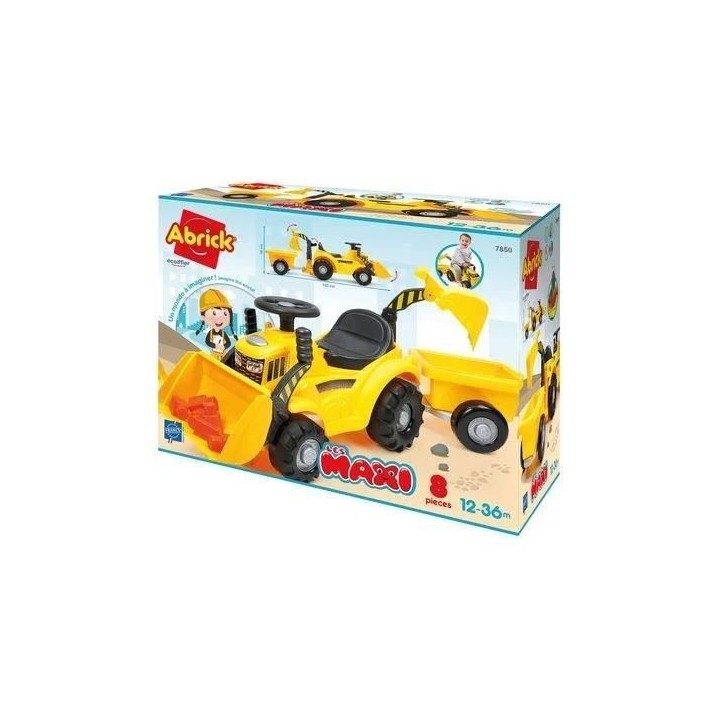 Porteur Tractopelle ECOIFFIER Abrick Jaune Des 12 mois