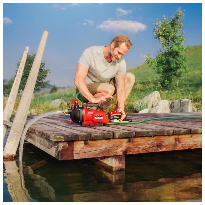 Pompe d'arrosage AQUINNA + Starter Kit 2x3,0Ah Double Chargeur - Power