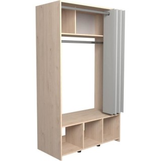 Ekipa - Kit Dressing Vestiaire - Décor chene Jackson - L 103 x H 180,