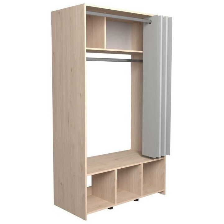 Ekipa - Kit Dressing Vestiaire - Décor chene Jackson - L 103 x H 180,