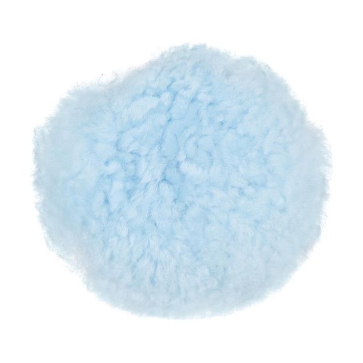 C.S.O Rond de muserolle croisée en mouton véritable pour cheval - Bl