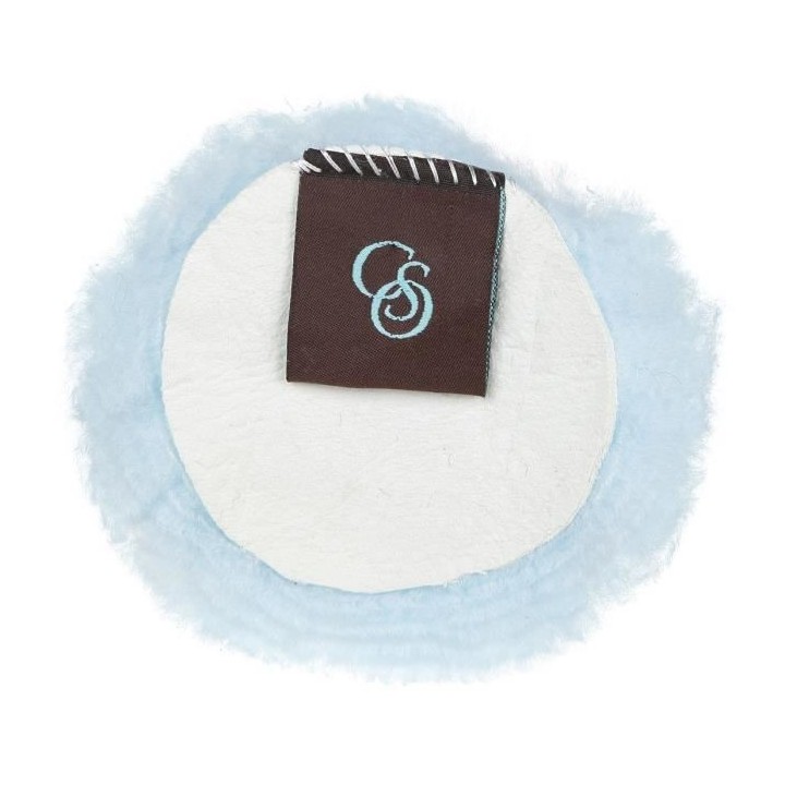 C.S.O Rond de muserolle croisée en mouton véritable pour cheval - Bl