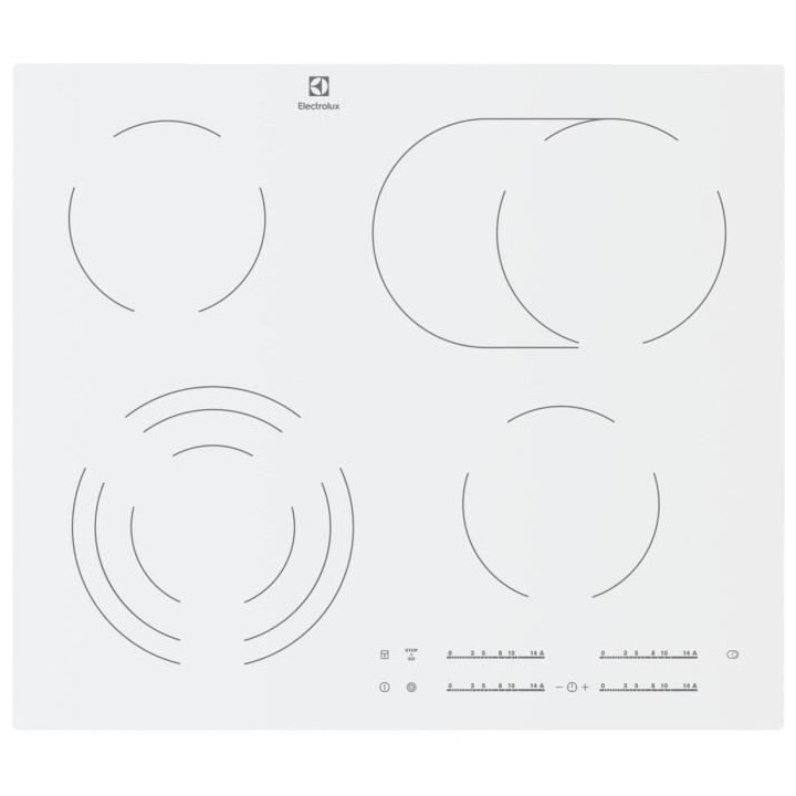 ELECTROLUX - EHF6547IW1 - Table de cuisson vitrocéramique - 4 foyers