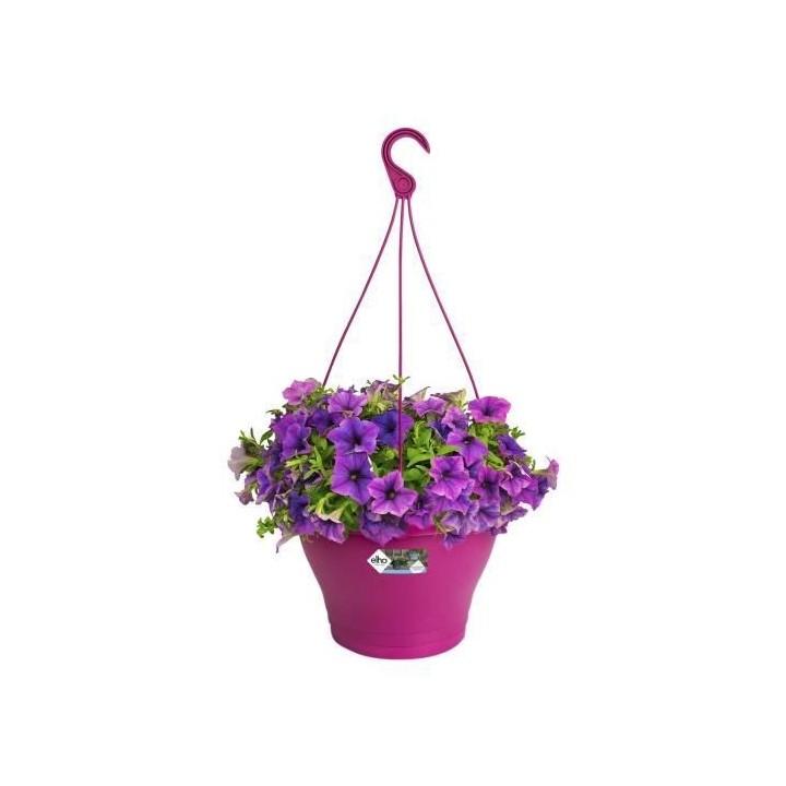 ELHO Pot de fleurs a suspendre Corsica 30 - Rose cerise - Extérieur &