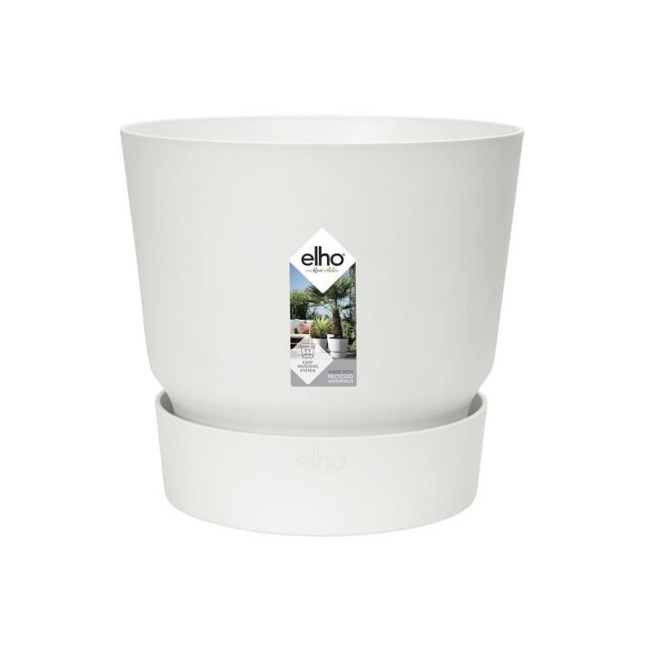 ELHO Pot de fleurs rond Greenville 30 - Extérieur - Ø 29,5 x H 27,8