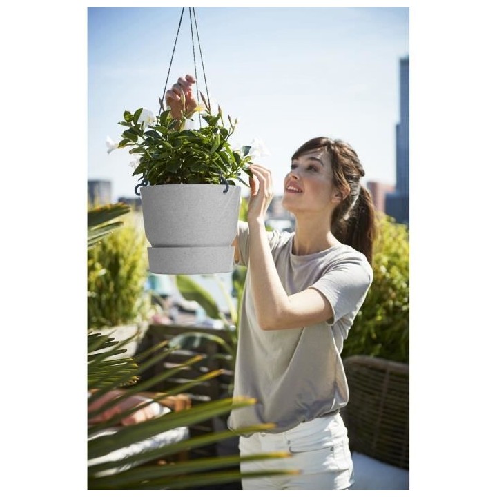 ELHO Pot de fleurs a suspendre Greenville 24 - Extérieur - Ø 23,9 x