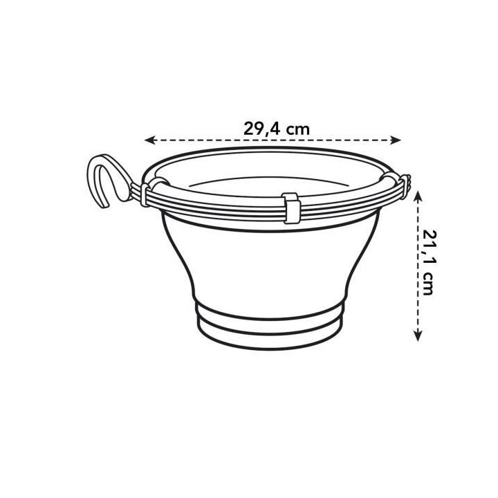 ELHO Pot de fleurs a suspendre Corsica 30 - Violet vif - Extérieur &