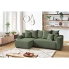 BOBOCHIC - Canape d'angle convertible réversible ELVI - 4 places - 282 x 153 x 95 cm - Vert