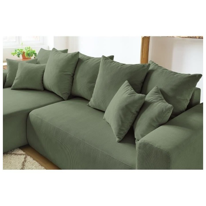 BOBOCHIC - Canape d'angle convertible réversible ELVI - 4 places - 28