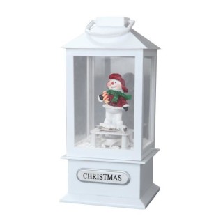 Lanterne de Noël avec bonhomme de neige - Animation flocons & musique