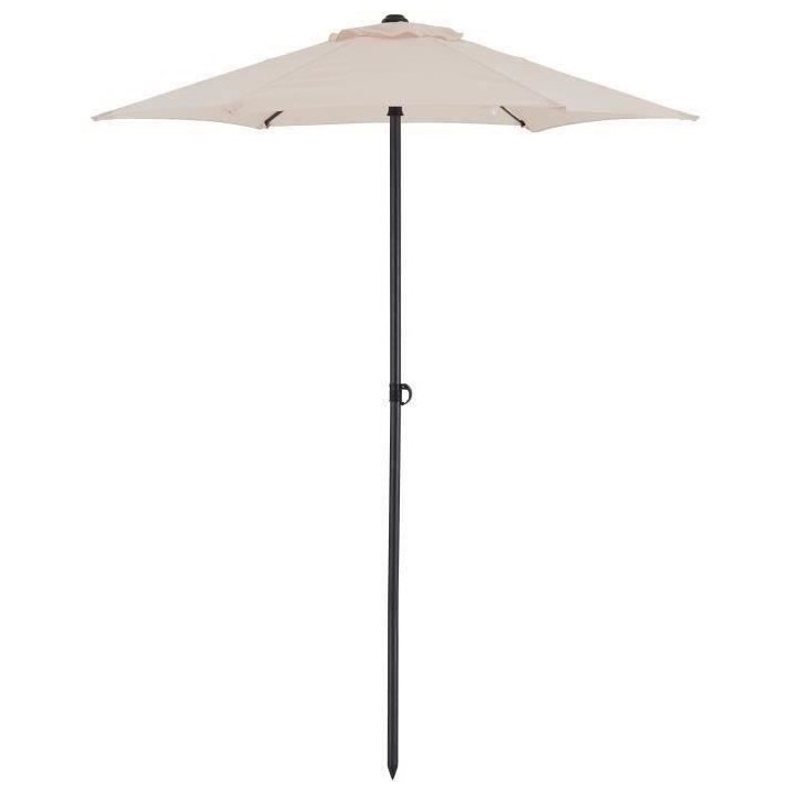 Parasol droit diametre 1,8 m - strucutre Acier toile 160 g/m - 6 balei
