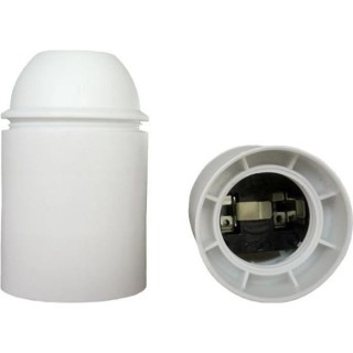 Douille E27 thermoplastique lisse ZENITECH Blanc