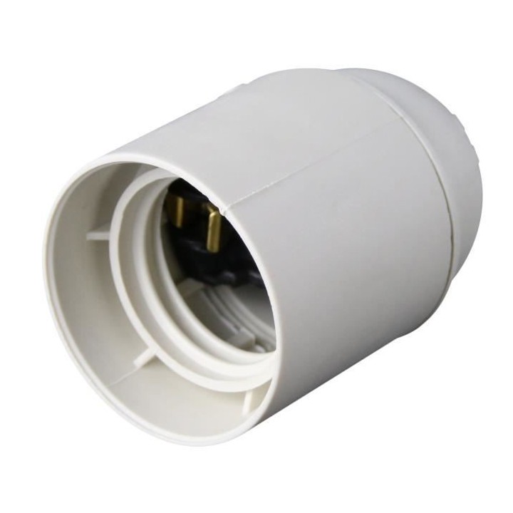 Douille E27 thermoplastique lisse ZENITECH Blanc