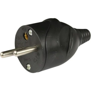 Fiche électrique mâle ZENITECH 16A 2P + T - Noir