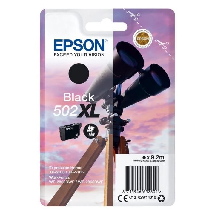 EPSON Cartouche d'encre 502 XL Noir -Jumelles (C13T02W14010)