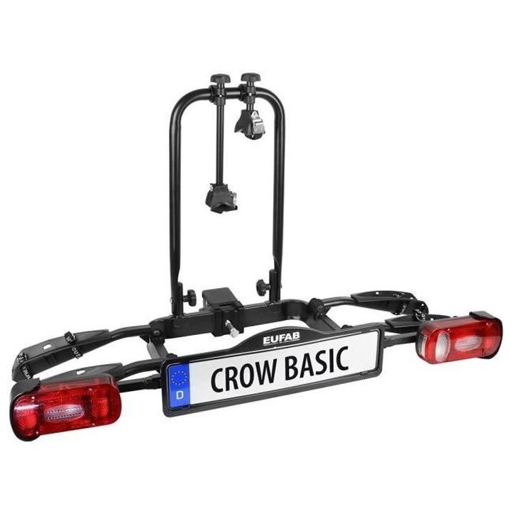 EUFAB Porte-Vélos Crow Basic - 2 vélos (compatible vélos électriqu