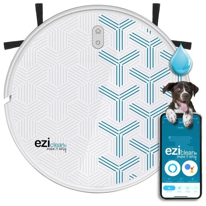 EZICLEAN - Robot aspirateur laveur connecté Aqua Xpert animal S250 -