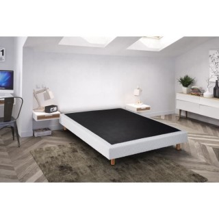 CREASOM BANYAN Sommier 160 x 200 - 14 lattes fixes - BLANC
