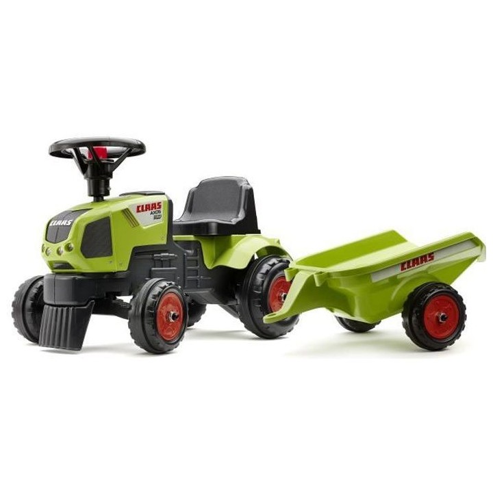 Porteur Tracteur Axos 310 avec remorque Claas - Vert - FALK
