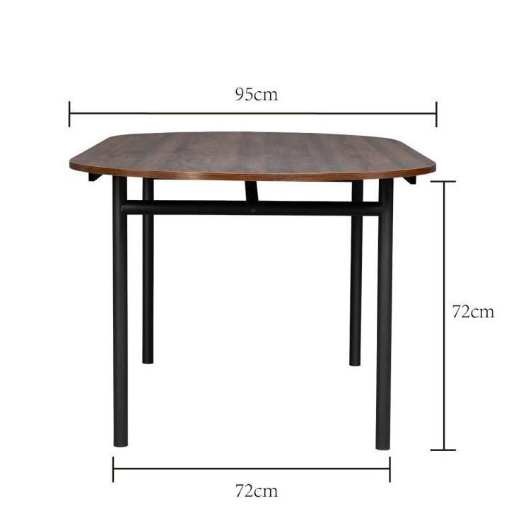 Table a manger - Contemporain - Bois et métal - LODGE - L 200 x P 95