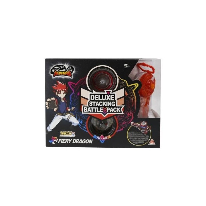 INFINITY NADO – TOUPIE LUMINEUSE AVEC LANCEUR FIERY DRAGON - Nouvell