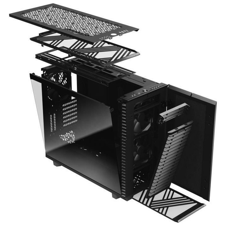 FRACTAL DESIGN BOITIER PC Define 7 - Noir - Verre trempé - Format ATX