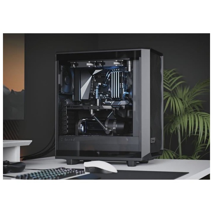 FRACTAL DESIGN - Boîtier PC Meshify 2 Compact Noir Panneau Verre Trem