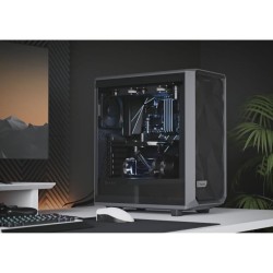 FRACTAL DESIGN - Boîtier PC Meshify 2 Compact Gris Panneau Verre Trempé Teinte Claire