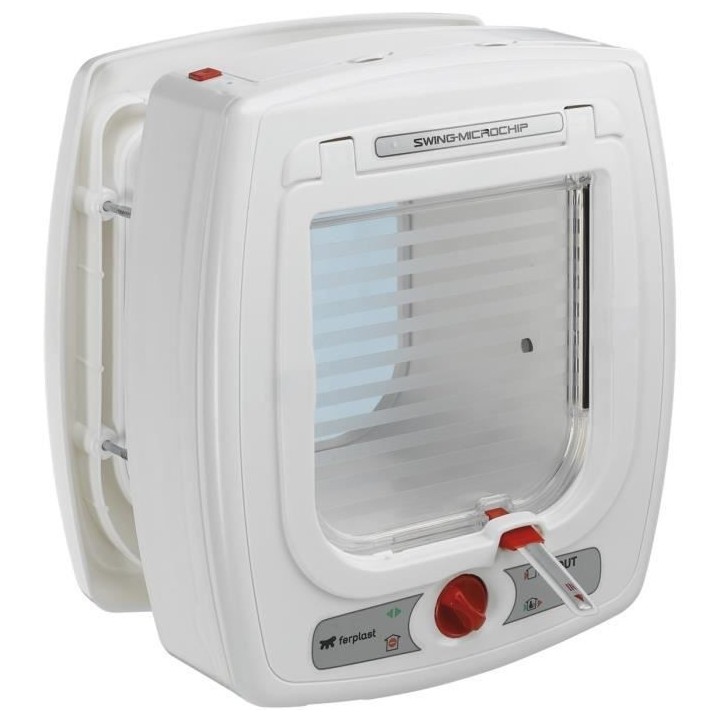 FERPLAST Chatiere a puce Swing Microchip - 22,5 x 16,2 x 25,2 cm - Bla