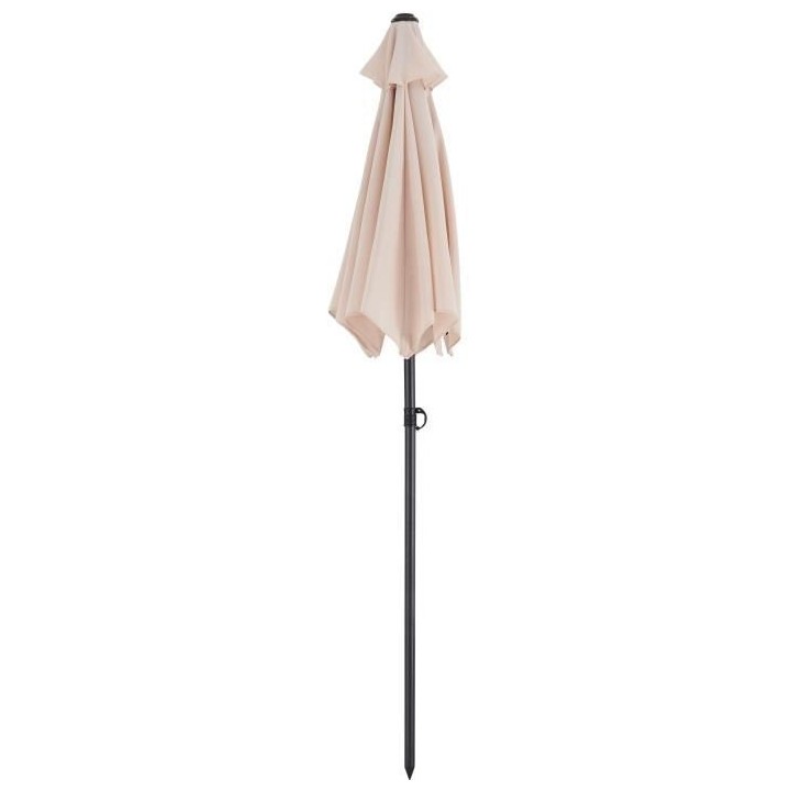 Parasol droit diametre 1,8 m - strucutre Acier toile 160 g/m - 6 balei